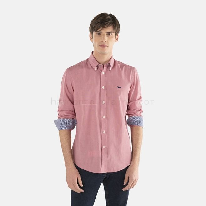 (image for) A Poco Prezzo Check shirt with contrasting inserts F08511-01053 harmont & blaine
