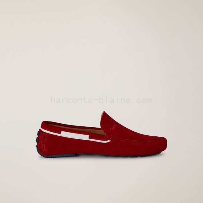 (image for) harmont & blaine outlet shop online Mocassino in camoscio con profilo in pelle F08511-0790 Shop