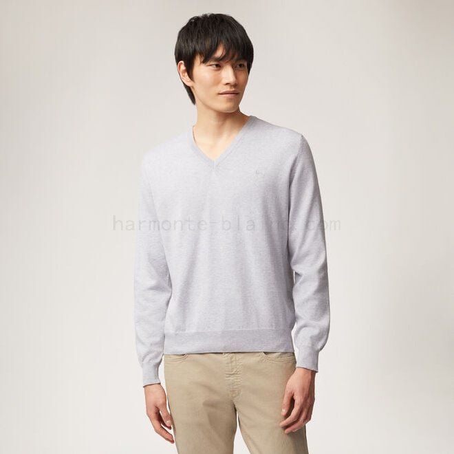 (image for) Cotton v-neck pullover F08511-0613 negozio harmont blaine