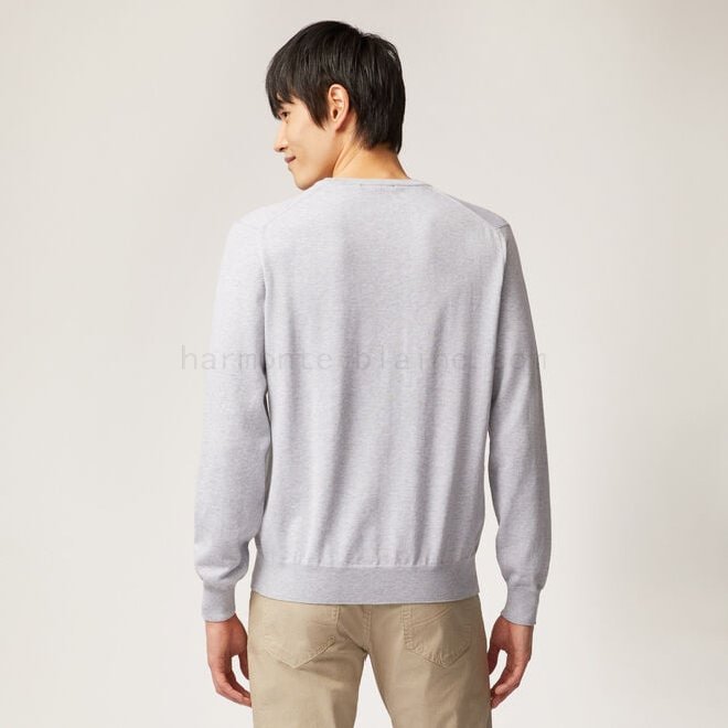 Cotton v-neck pullover F08511-0613 negozio harmont blaine