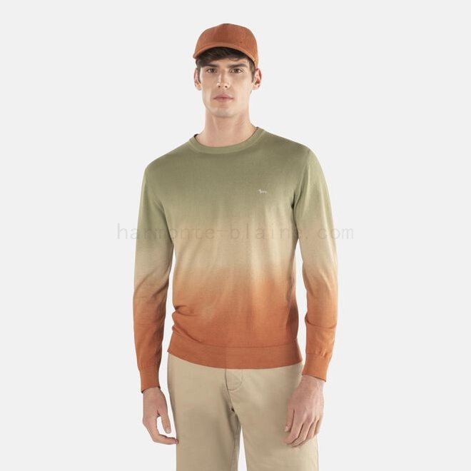 (image for) Desert oasis tie-dye crew-neck pullover F08511-0779 Fino Al -80%