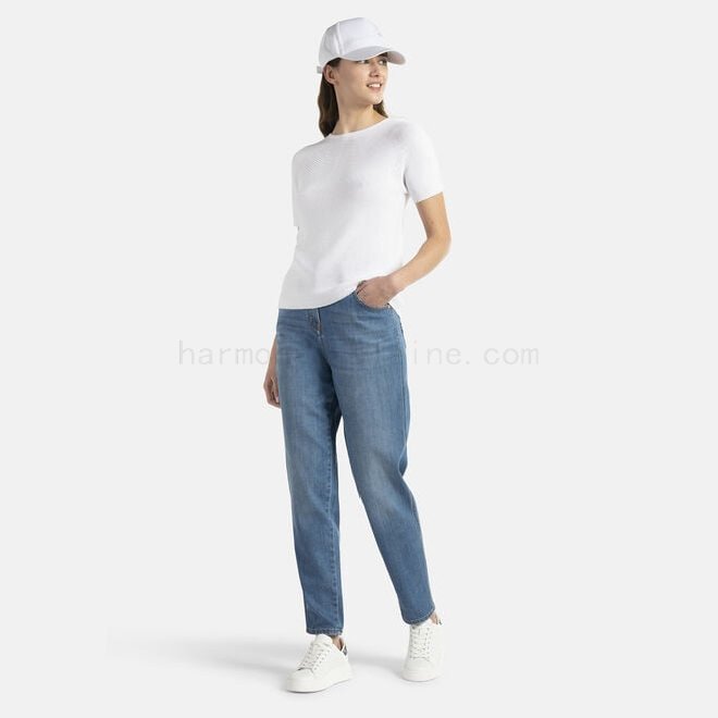 harmont e blaine outlet T-shirt oversize in lino F08511-01072 Fino Al -80%