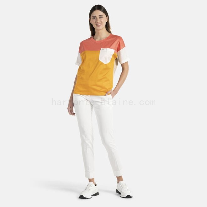 Shop Online T-shirt oversize color-block con taschino F08511-01113 Outlet En Ligne