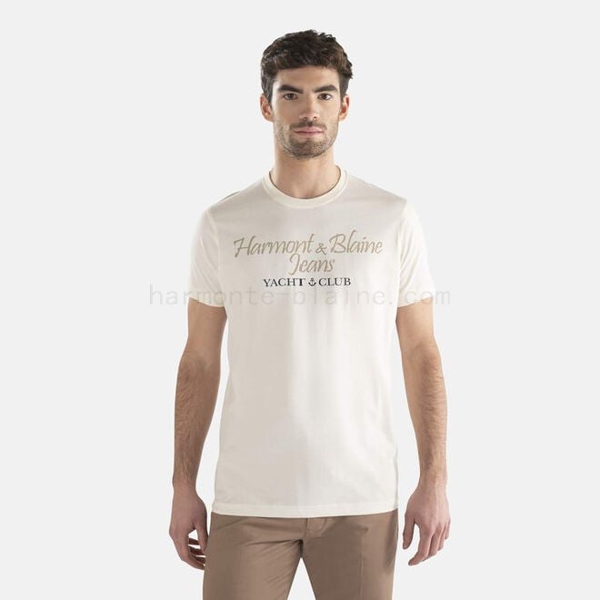 Economiche T-shirt con logo e scritta a contrasto F08511-0892 Prezzi Bassi