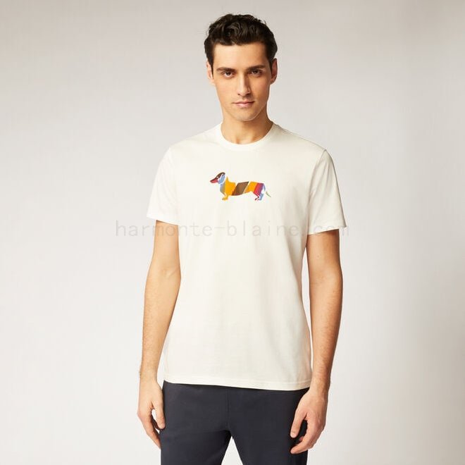 (image for) In Saldi T-shirt in cotone con logo stampato F08511-01017 harmont & blaine negozi