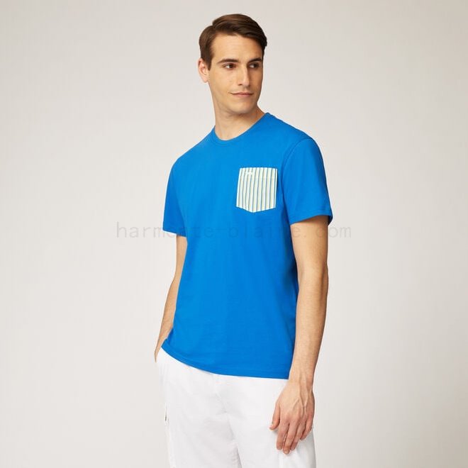 (image for) Saldi T-shirt in cotone con taschino F08511-0771 harmontblaine