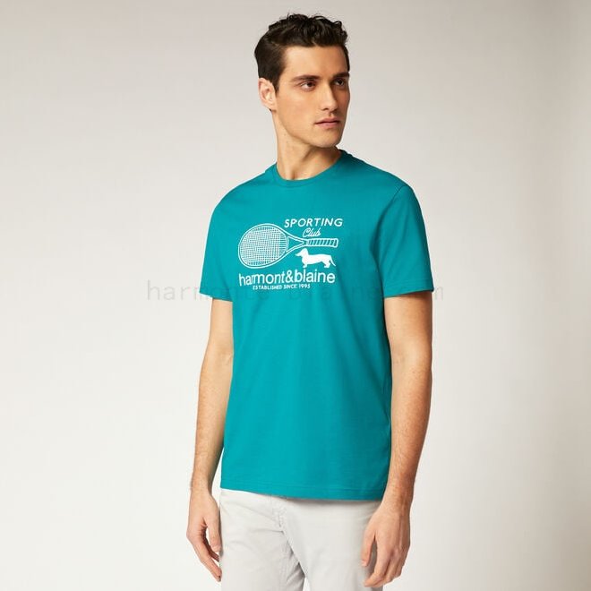 (image for) In Saldo T-shirt in cotone athleisure F08511-0681 harmont e blaine saldi 70