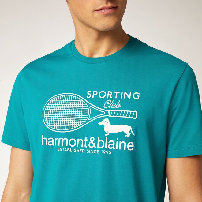 In Saldo T-shirt in cotone athleisure F08511-0681 harmont e blaine saldi 70