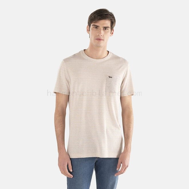 (image for) Online T-shirt a righe con taschino desert oasis F08511-0759 harmont e blaine outlet