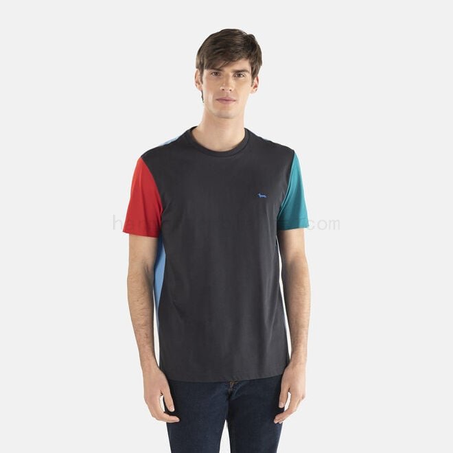 (image for) Classiche T-shirt in cotone con contrasti F08511-0848