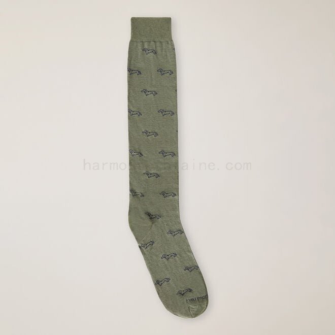 Long socks with dachshunds all over F08511-0757 Acquista Online