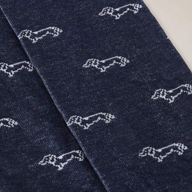 harmont & blaine Long socks with dachshunds all over F08511-0758