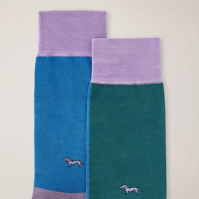 Fino Al -80% Colour-block socks with logo F08511-0723 harmont & blaine shop online